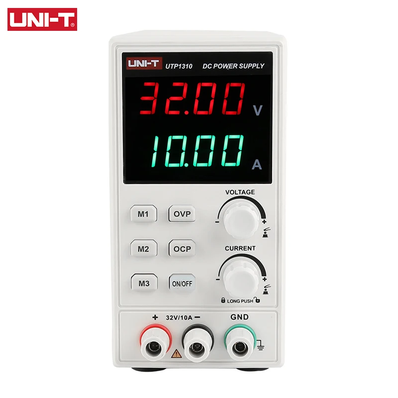 UNI-T UTP1310 DC 실험실 전원 공급 장치 32V 10A 전류 조정 가능한 4 자리 디스플레이 전화 수리를위한 AC 110V/220V 전압 조정기