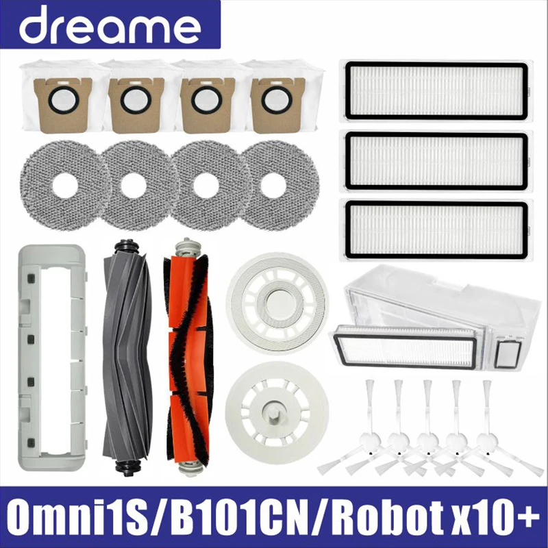 Dreame L10s Ultra / S10 Pro 액세서리 Mijia Omni 1S B101CN 로봇 X10+ 로봇 진공 메인 사이드 브러시 필터 걸레 부품