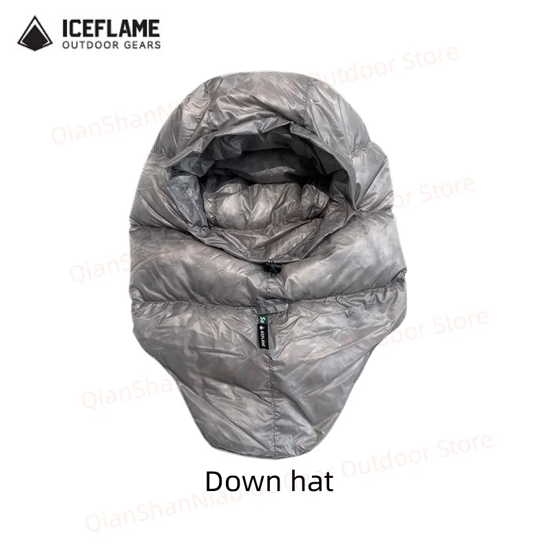 얼음 불꽃 야외 캠핑 겨울 거위 모자 초경량 내한성 따뜻한 조절 가능 남여 방풍 다운 모자 유지