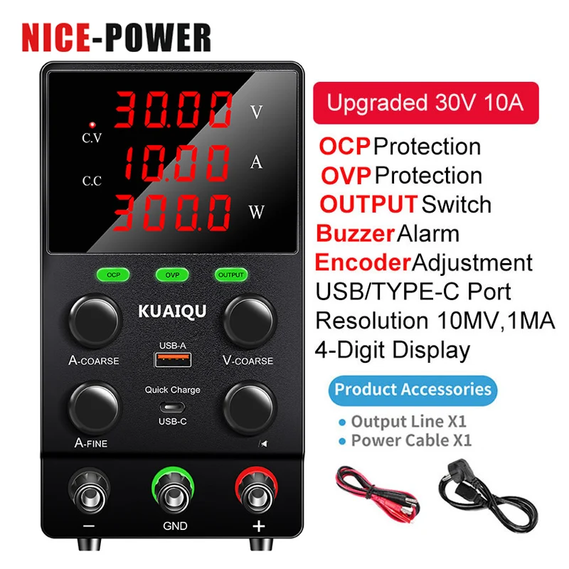 조정 가능한 DC 전원 공급 장치 30V 60V 120V