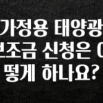 정성을 담은 가정용 태양광 보조금 신청은 어떻게 하나요? 실시간 리뷰입니다