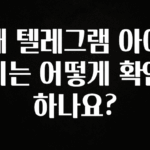 꿀 소식 내 텔레그램 아이디는 어떻게 확인하나요? 리뷰 해보겠습니다