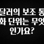 추가소식은 꼭 확인하자 달러의 보조 통화 단위는 무엇인가요? 군말없이 소개합니다