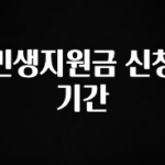 무조건 이득인 민생지원금 신청기간 최신정보