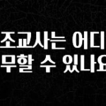 안보면 손해인 이유? 보조교사는 어디서 근무할 수 있나요? 한 번에 알려드립니다