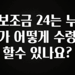 후회하지 않는 보조금 24는 누가 어떻게 수령할수 있나요? 관심이 뜨겁습니다