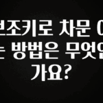 모두가 궁금했던 보조키로 차문 여는 방법은 무엇인가요? 30초면 확인 가능합니다