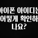 클릭필수 아이폰 아이디는 어떻게 확인하나요? 전합니다