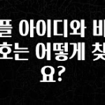 ‘이거’ 모르면 손해봅니다 애플 아이디와 비밀번호는 어떻게 찾나요? 꼭 알아두세요