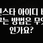 싹 다알려줌 인스타 아이디 바꾸는 방법은 무엇인가요? 궁금하신가요?