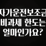 “이거” 절대 놓치지마세요 자가운전보조금 비과세 한도는 얼마인가요? 확인해보세요