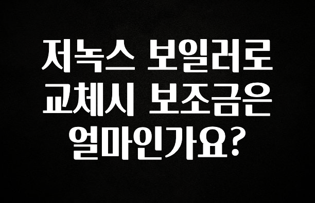 요즘 “다” 여기서 한대 저녹스 보일러로 교체시 보조금은 얼마인가요? 꼭 확인해보세요