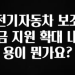 최저가로 모시는 전기자동차 보조금 지원 확대 내용이 뭔가요? 추천한 이유입니다