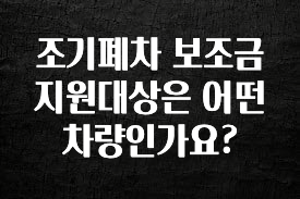 검색량 증가한 조기폐차 보조금 지원대상은 어떤 차량인가요? 요약본만 확인해보세요