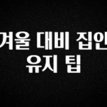 최저가로 모시는 겨울 대비 집안 유지 팁 관심이 뜨겁습니다