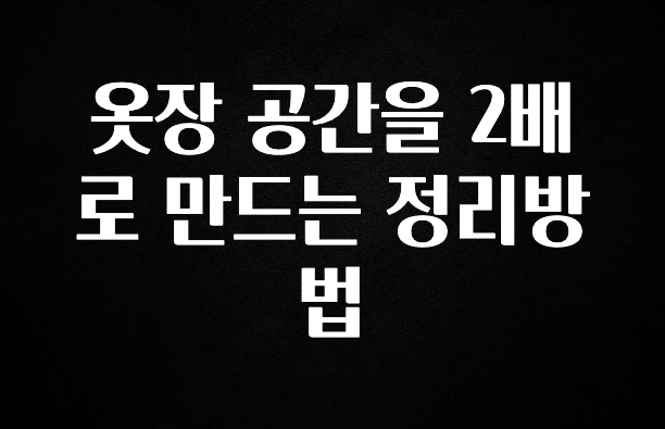 요즘 찰떡인 옷장 공간을 2배로 만드는 정리방법 리뷰가 많습니다