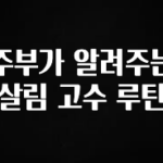 이건”꼭” 알아보자 주부가 알려주는 살림 고수 루틴 요약정리