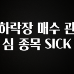 지금 당장 확인해야하는 이유 하락장 매수 관심 종목 SICK 좋은 정보