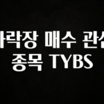 대박소식 하락장 매수 관심 종목 TYBS 알려드립니다