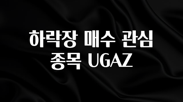 가성비 좋은 하락장 매수 관심 종목 UGAZ 한 번에 알려드립니다