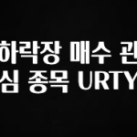 기다렸던 정보 하락장 매수 관심 종목 URTY 실사용 후기
