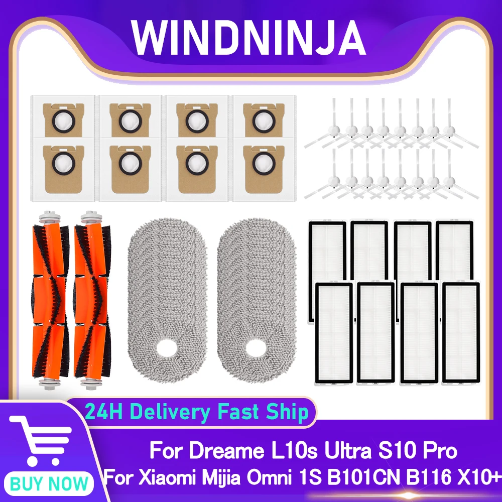 후회하지 않는 2026&nbsp;요즘 sns에서 난리난 드리미 L10s 울트라 S10 프로 샤오미 미지아 옴니 1S B101CN B116 X10+ HEPA 필터 메인 사이드 브러시 물걸레 패드 먼지 봉투 액세서리&nbsp; 리뷰 최다로 엄선된 최고의 제품을 소개합니다.